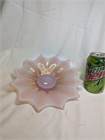 Fostoria Heirloom Pink Opalescent Plate 9"