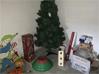 HUGE HOLIDAY DECOR LOT & 6FT CHRISTMAS TREE