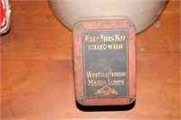 1930's Tin Westinghouse Mazda bulb container