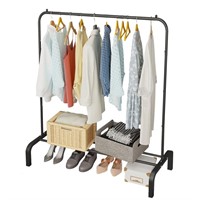 JIUYOTREE Metal Clothes Rack 43.3 Inches Clothes G
