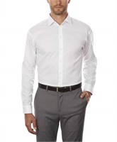 UNLISTED Men's Dress Shirt Regular Fit Solid, Whit