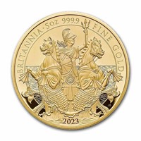 2023 Great Britain 5 Oz Proof Gold Britannia (coa)