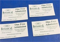 4 Botanical Conservatory Tickets in Ft. Wayne