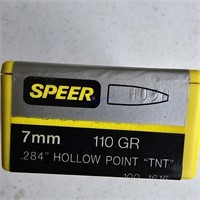 New Speer 7mm Bullets 110 gr .284 Hollow Point