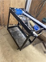 tool cart on wheels and contents