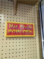 Hot Fresh Popcorn Sign