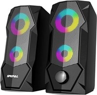 SPKPAL Computer Speakers,RGB Gaming PC