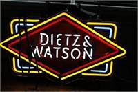 Dietz & Waston neon sign 31" wide