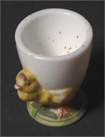 Hand Painted Victorian Milk Glass Egg Cup