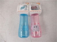 (2) Tootsie Baby Zoo MatteFeeding Bottle With