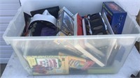 Storage Tote Full Of Games, Toys & Books