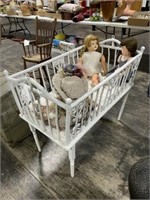 Antique Crib with Antique Dolls