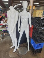 Two Mannequins, Male and Female