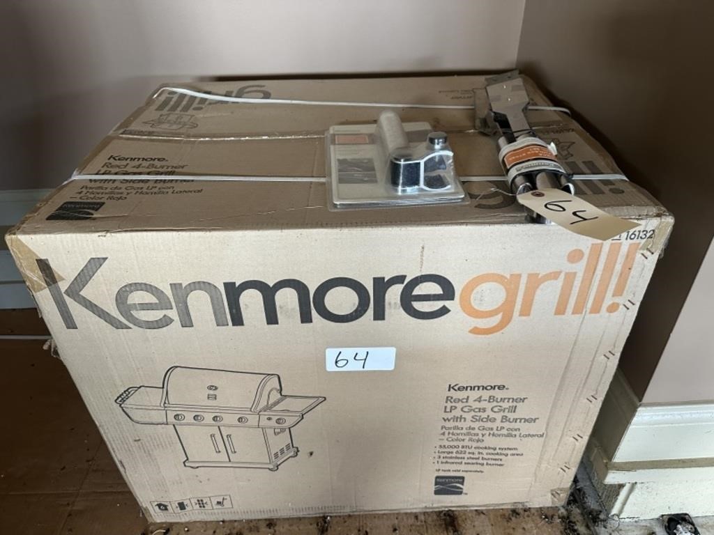Kenmore 4 Burner LP Gas Grill with Side Burner