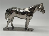 Gladys Brown Solid Metal Horse Statue on Metal