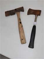 Hatchet and roofing hammer