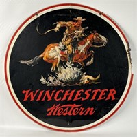 Vintage 38in DST Winchester Western Gun Sign