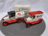2 Ertl collector Mobil Gas banks (ONE has BOX)