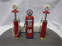 3 Collector mini mobil gas pumps 6.5" & 7.5"