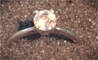 VTG STERLING SIGNED AVON BRILLIANTELLE SOLITAIRE