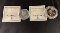JFK Hologram Coin & JFK Family Comm Coins