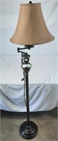 5ft tall brown lamp with adjustable arm