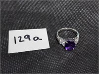 .925 Silver Amethyst Ring