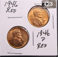 1946-P & D U.S. Lincoln Cents