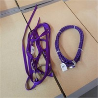Pony bridal and kids rope, new, purple