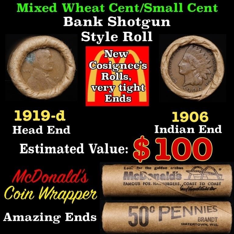 Small Cent Mixed Roll Orig Brandt McDonalds Wrappe