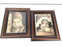 2 Framed Drawings, Signed