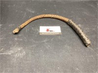 Rawhide braided weighted bull whip end