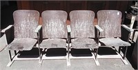 4 seat theater chairs 34" X 82" X 20"