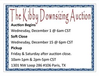 KIBBY DOWNSIZING AUCTION