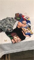 WWE items: towel, valentines, shirt, sheets