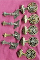 2 Sets of Victorian Brass Teardrop Drawer Pulls