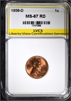 1958-D LINCOLN CENT LVCS SUPERB GEM BU RED