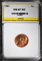 1961 LINCOLN CENT LVCS SUPERB GEM BU RED