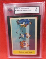 1958-59 Parkhurst Graded Hockey Card KSA 3VG