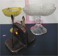 Pedestal candy dishes & bookends