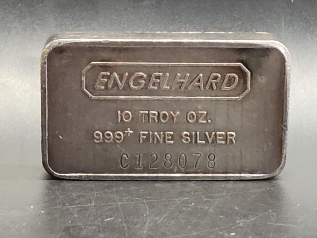 Engelhard 10oz Silver Bar