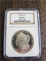 1880 S Morgan Dollar MS65 NGC