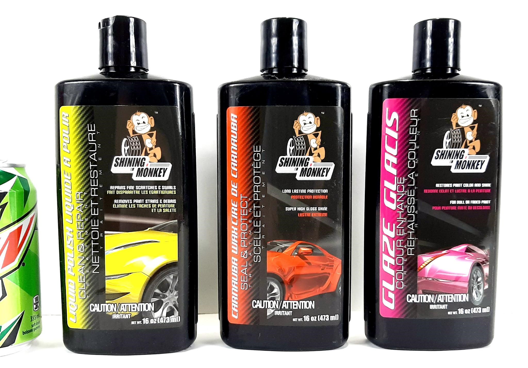 3 produits SHINING MONKEY pour l'auto, neuf