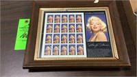 Arilyn Monroe framed stamps