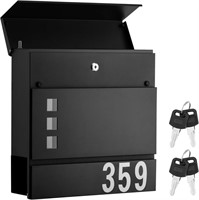 Land·voi Lockable Mailbox With 4 Keys, Large