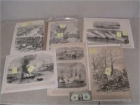Lot of Old Military/Battle Art Prints - Possibly