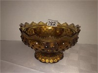 Fenton amber candle holder vintage