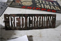 Red Crown Metal Engraved Sign
