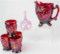 Fenton 1905 Limited Edition Red Pitcher Glasses