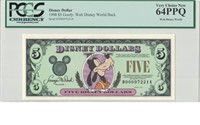 1998 $5 Goofy Disney Dollar PCGS 64PPQ